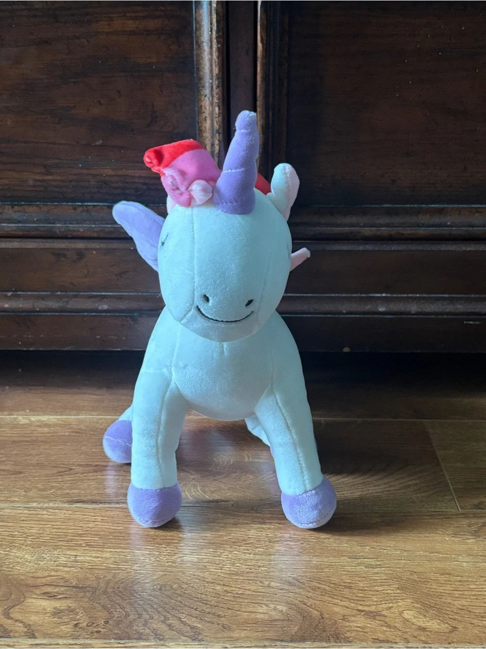 Plush Unicorn Winged Stuffed Animal - Purple & Pink